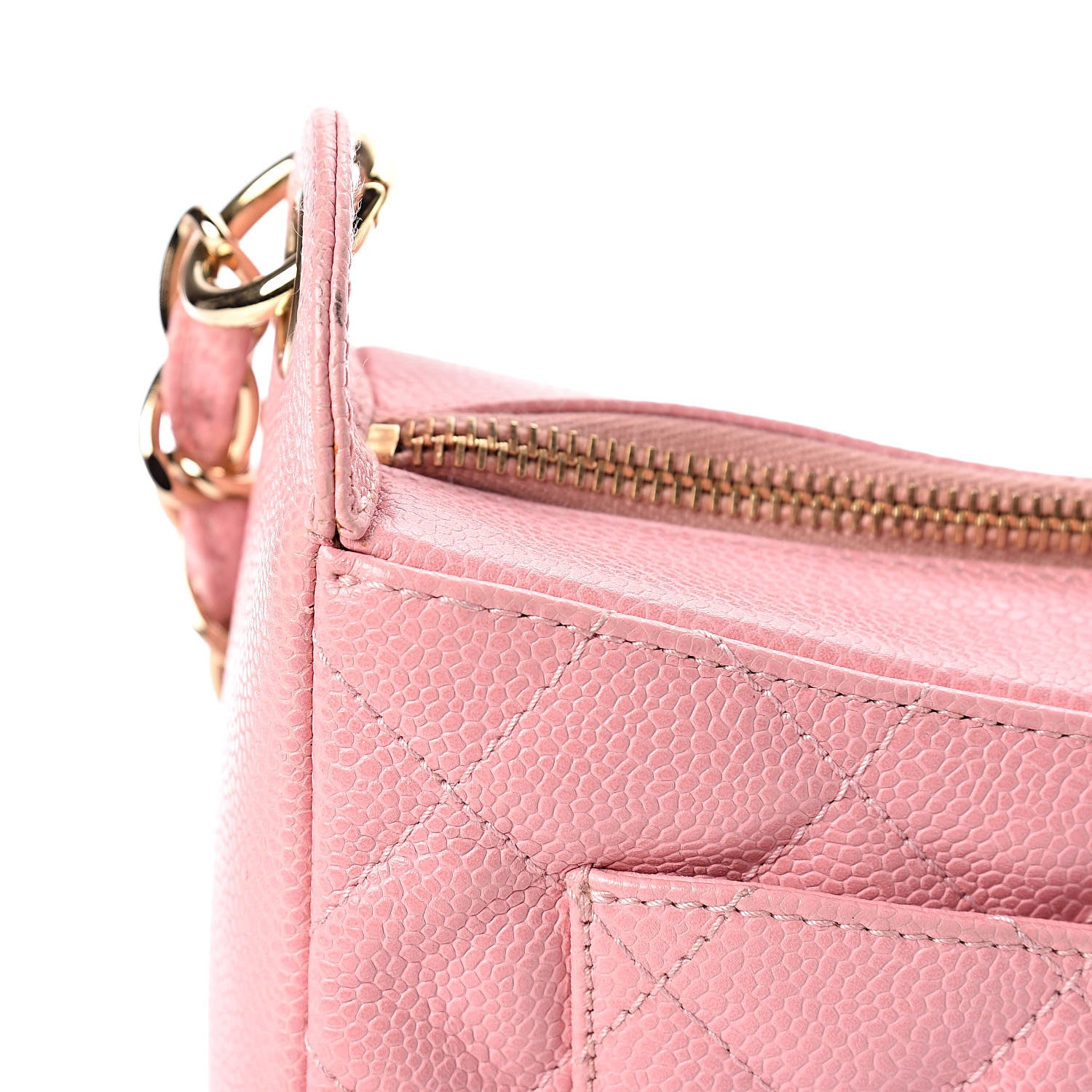 Chanel Caviar Quilted Hobo Pink 13 of 16