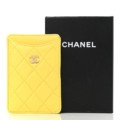 Chanel Lambskin Quilted iPhone Case Yellow 9 of 9