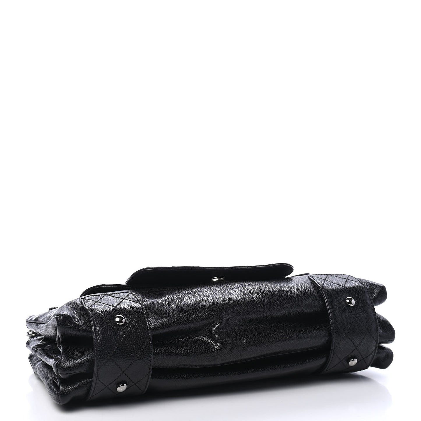 Glazed Caviar Pocket In The City Tote Black