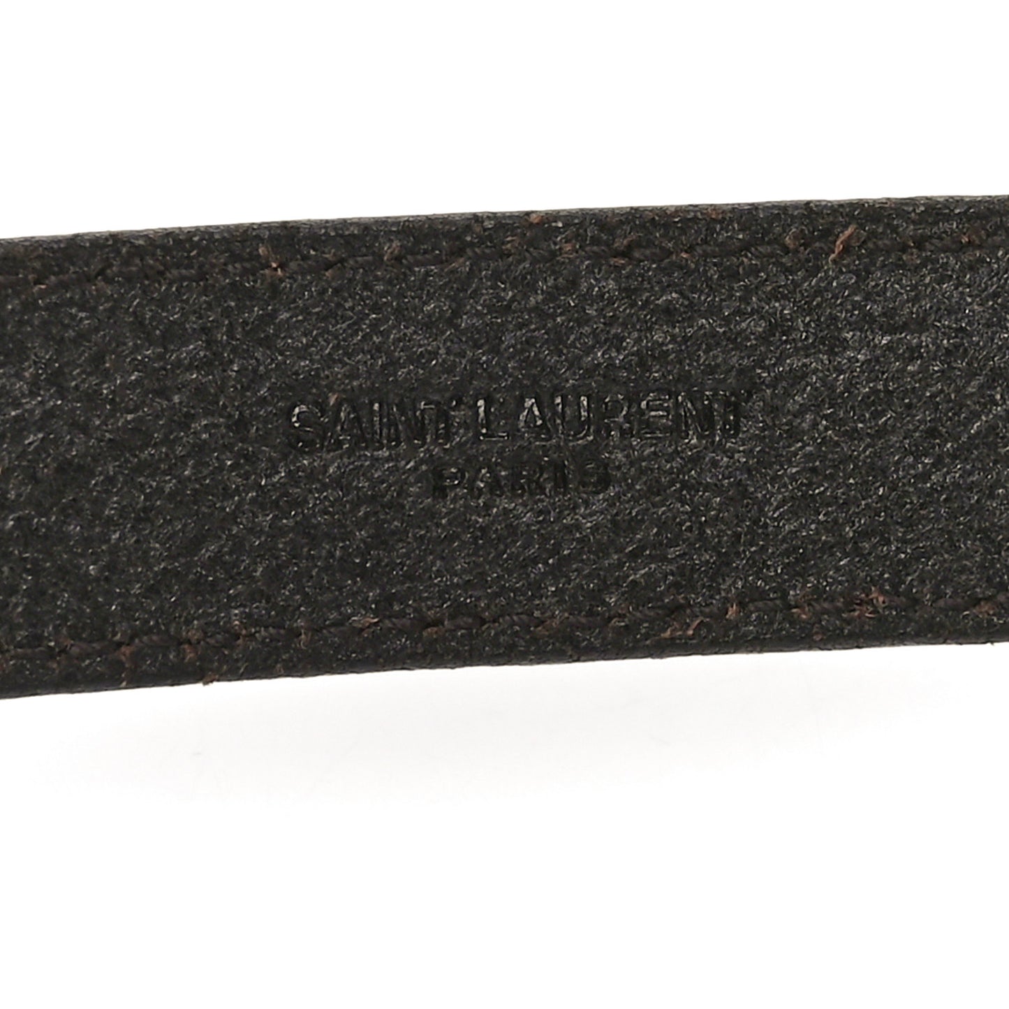 Calfskin Monogram Narrow Square Buckle Belt 75 30 Brown