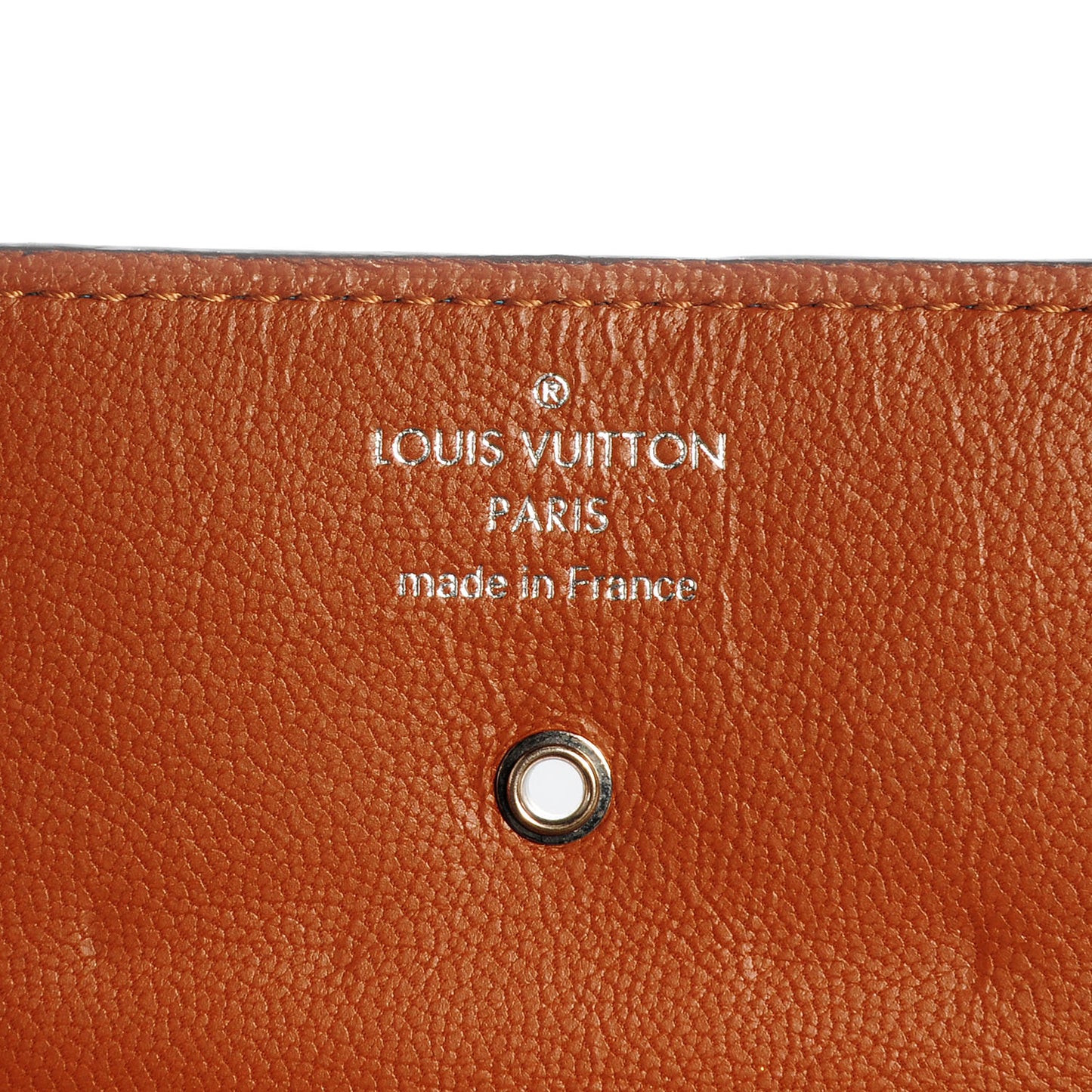 Taurillon Vivienne LV Long Wallet Bleu Canard