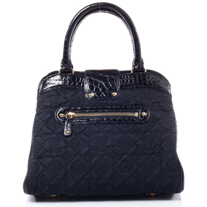 Louis Vuitton Monogram Silk Pony Hair Alligator Trim Linda Black 4 of 11