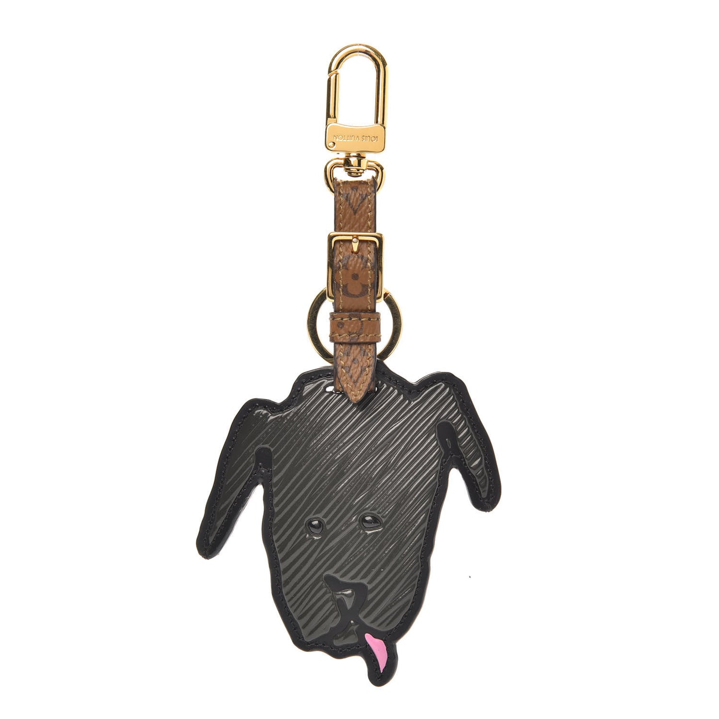Epi Reverse Monogram Catogram Bag Charm Key Holder Gris