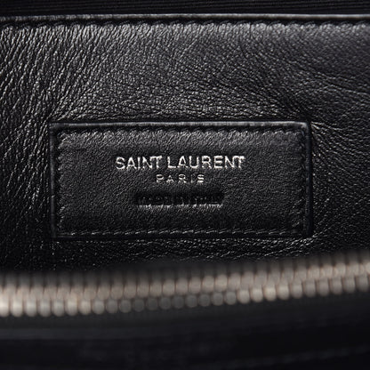 Saint Laurent Grain De Poudre Medium West Hollywood Monogram Fold-Over Black 7 of 11