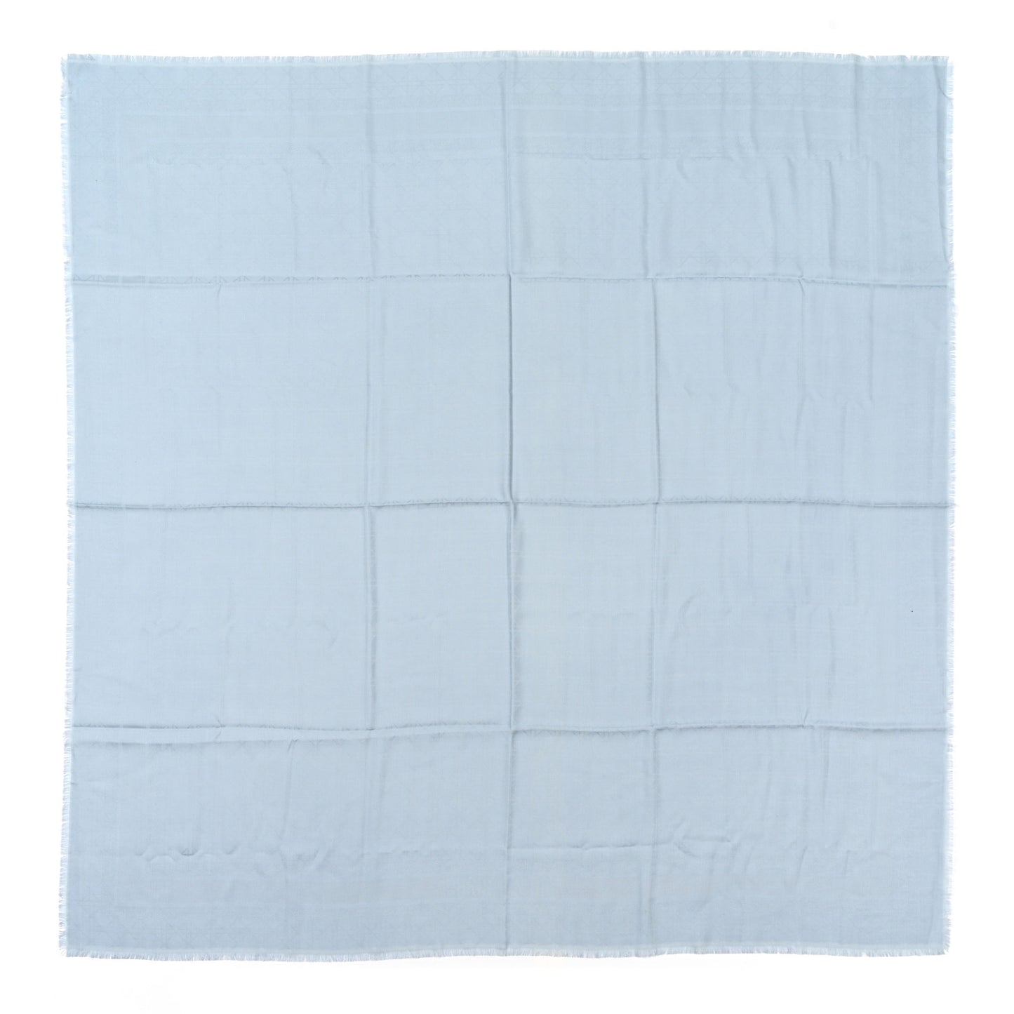 Wool Silk Cashmere Cannage Scarf Light Blue