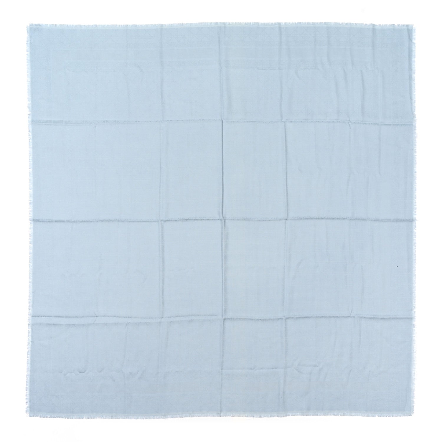 Christian Dior Wool Silk Cashmere Cannage Scarf Light Blue 1 of 3
