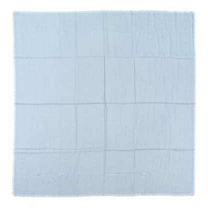 Christian Dior Wool Silk Cashmere Cannage Scarf Light Blue 1 of 3