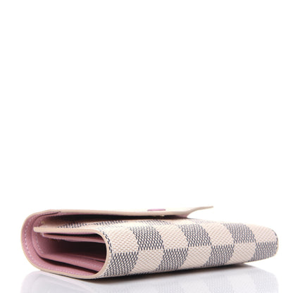 Louis Vuitton Damier Azur Victorine Wallet Rose Ballerine 4 of 9