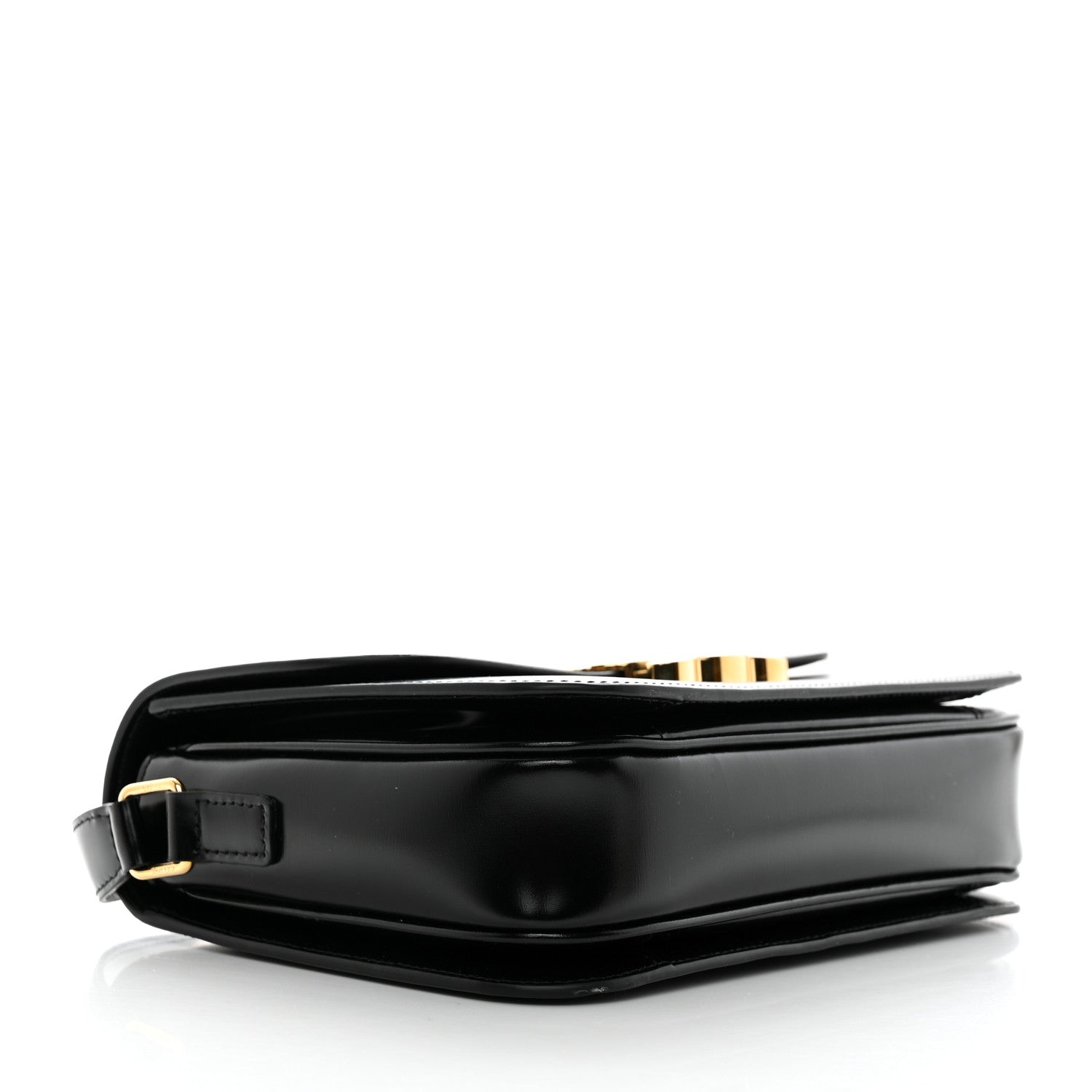Celine Shiny Calfskin Medium Triomphe Black 4 of 11