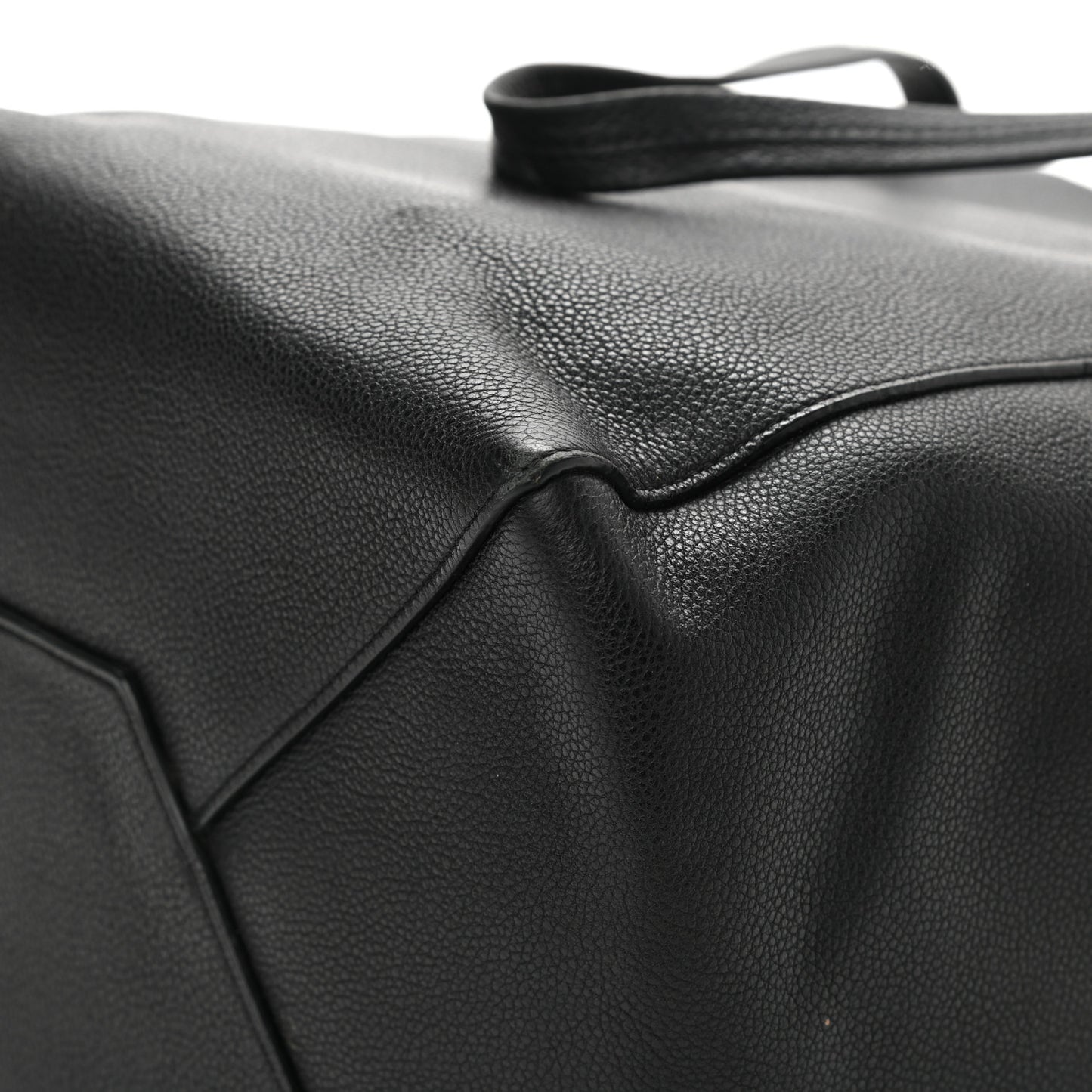 Soft Grained Calfskin Small Belt Cabas Phantom Black