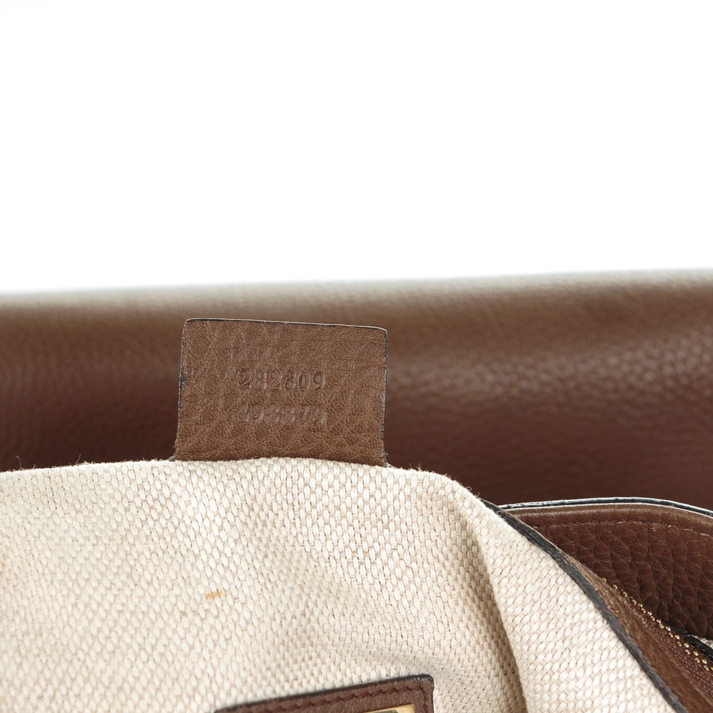 Pebbled Calfskin Medium Soho Shoulder Bag Brown