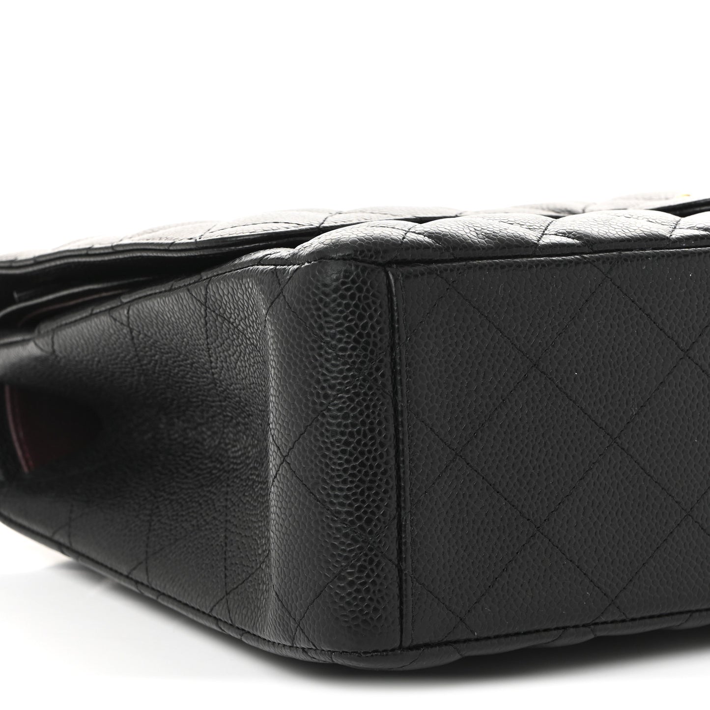 Caviar Quilted Maxi Double Flap Black