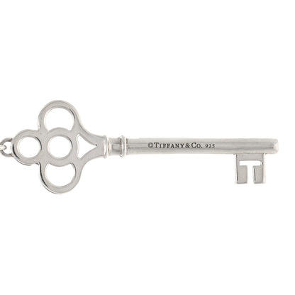Tiffany Sterling Silver Large Crown Key Pendant Necklace 4 of 4