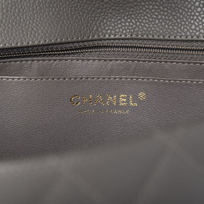 Chanel Caviar Quilted Jumbo Single Flap Grey 8 of 11