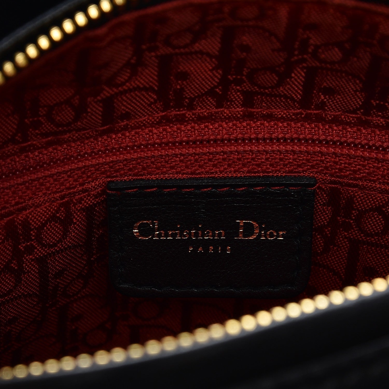 Christian Dior Lambskin Cannage Medium Lady Dior Black 7 of 10