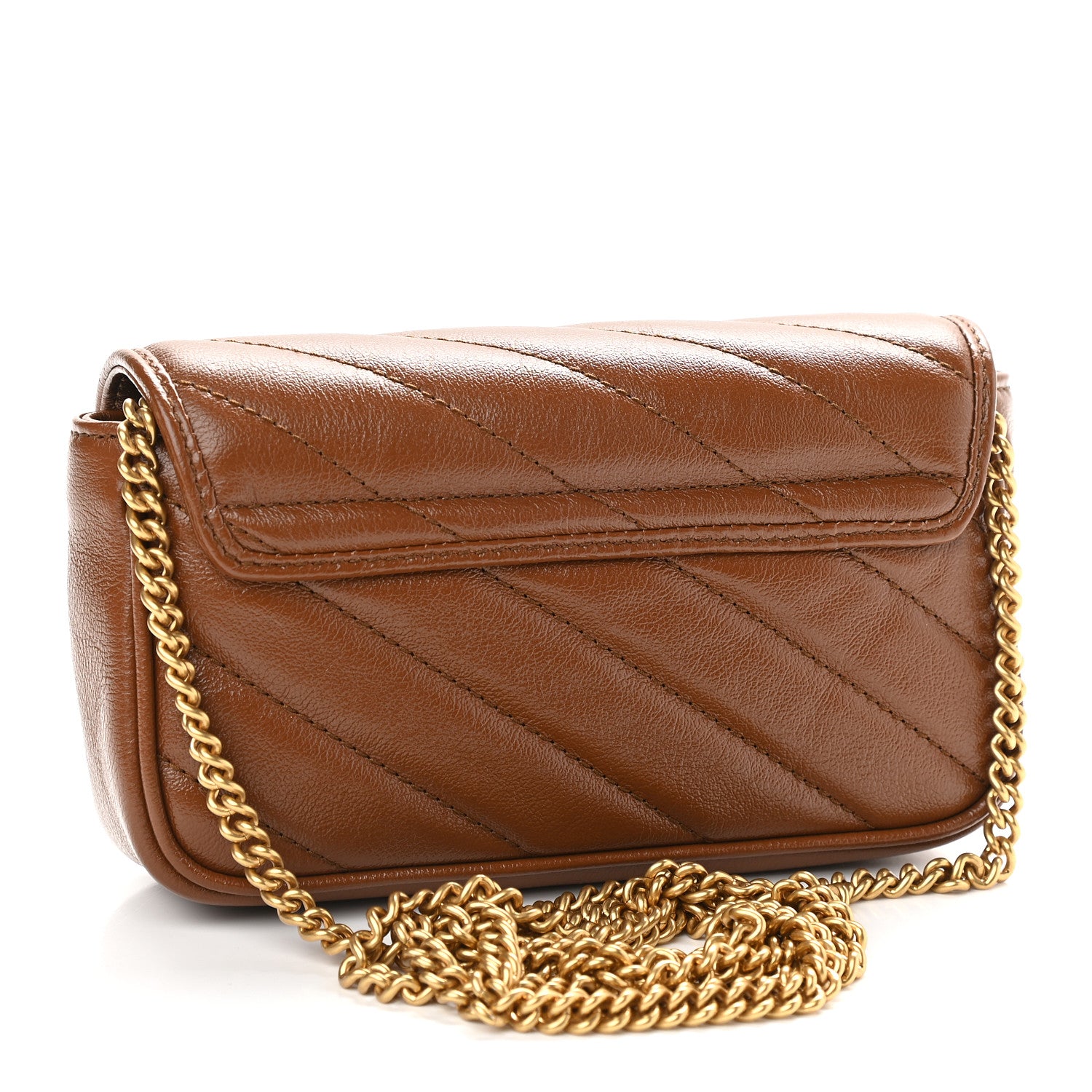 Gucci Azalea Calfskin Matelasse Diagonal Super Mini GG Marmont Shoulder Bag Cuir 3 of 9