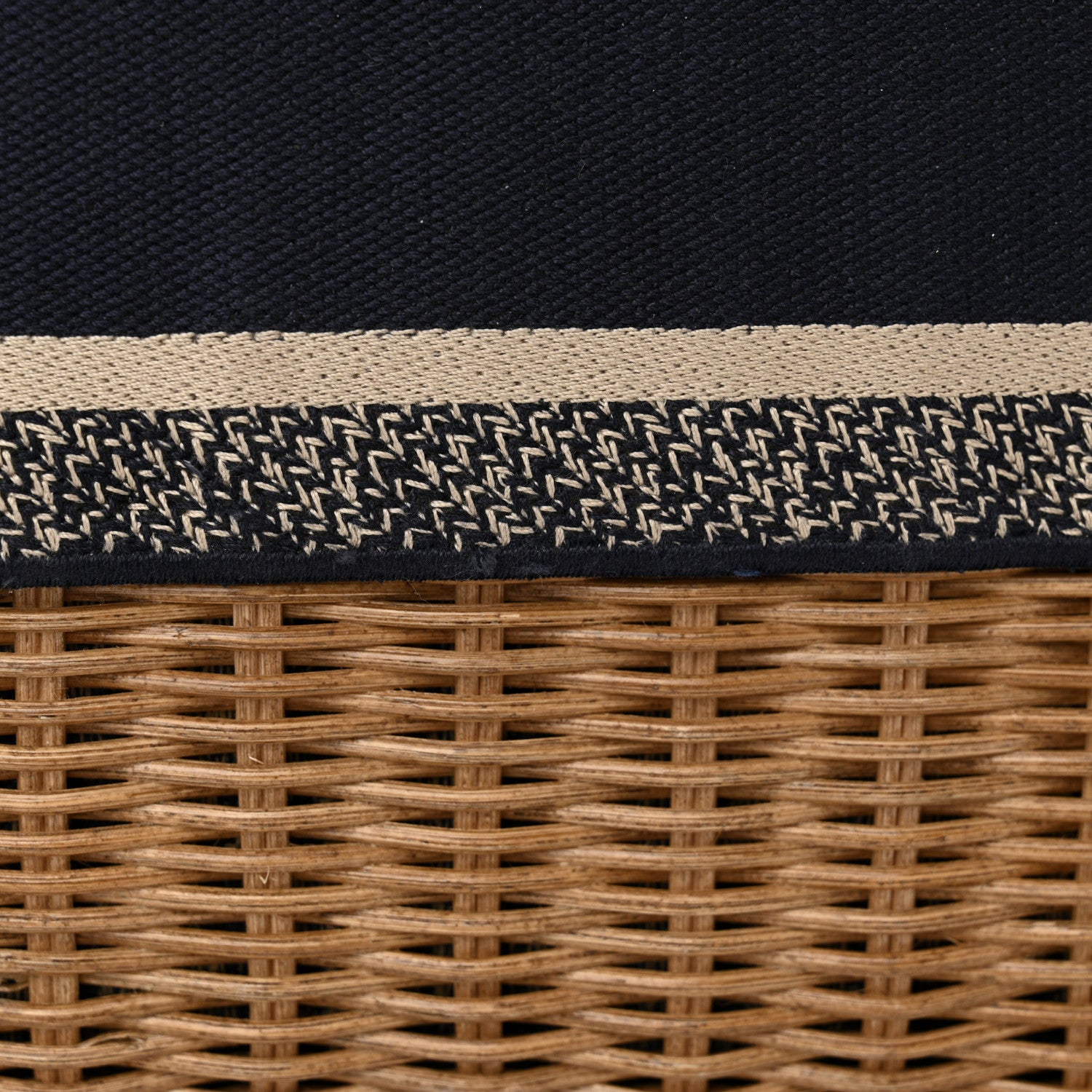 Christian Dior Wicker Oblique Basket Bag Blue 11 of 11