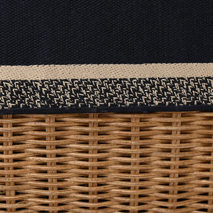 Christian Dior Wicker Oblique Basket Bag Blue 11 of 11