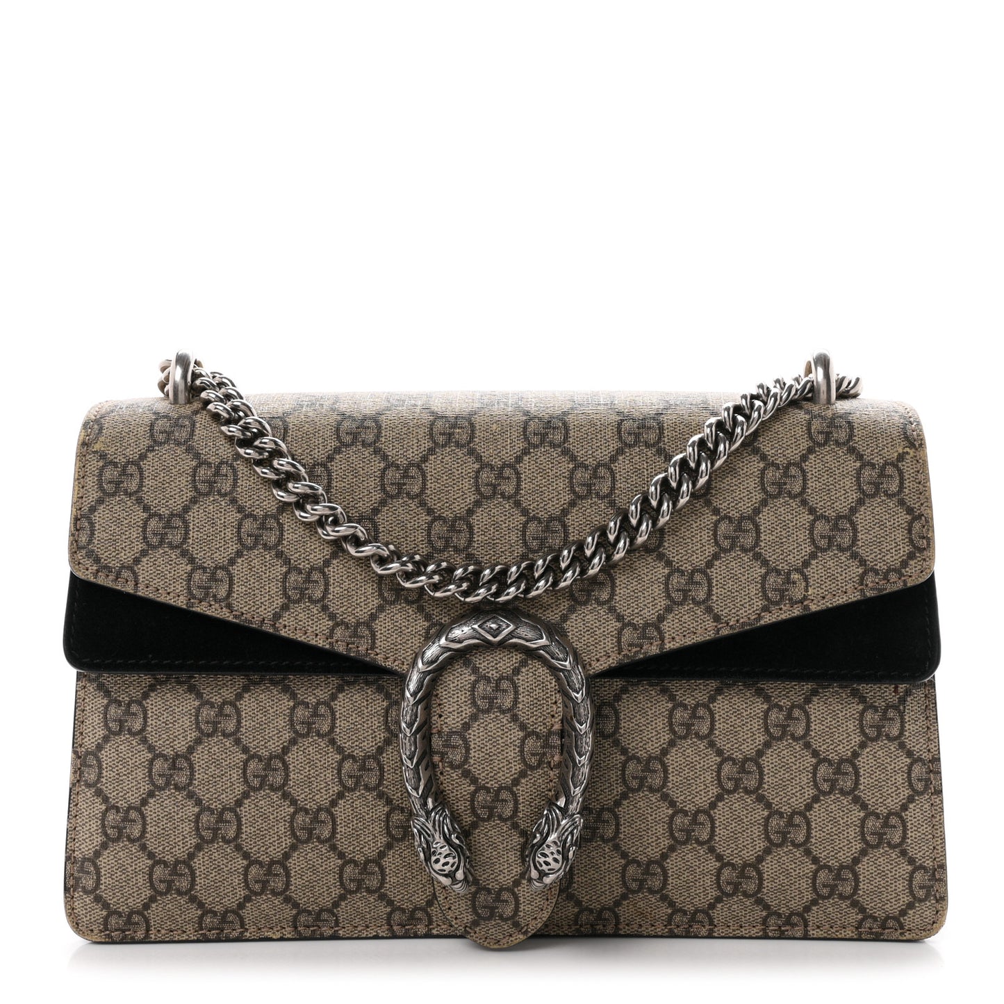 GG Supreme Monogram Small Dionysus Shoulder Bag Black