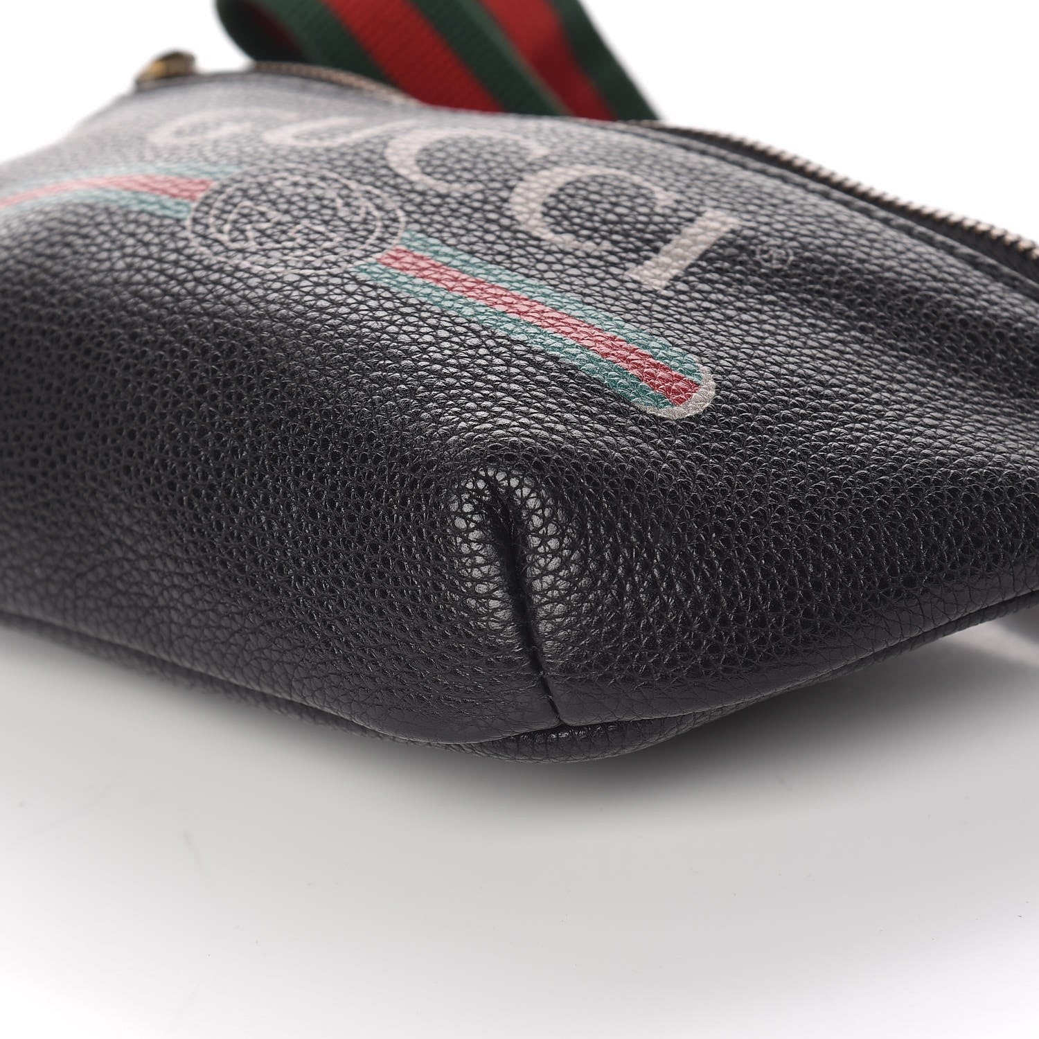 Gucci Grained Calfskin Small Logo Belt Bag Black 10 of 12