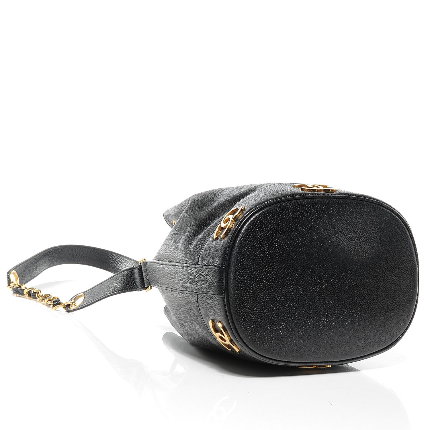 Chanel Caviar CC Drawstring Shoulder Bag Black 4 of 7