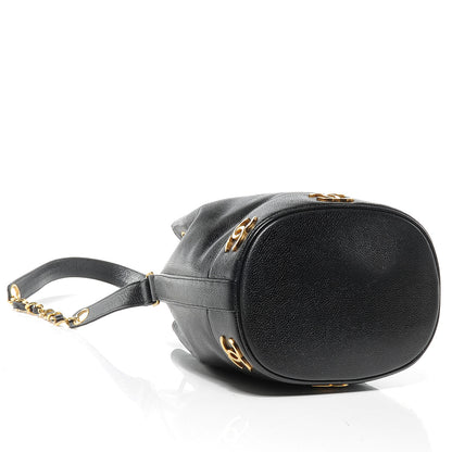 Chanel Caviar CC Drawstring Shoulder Bag Black 4 of 7