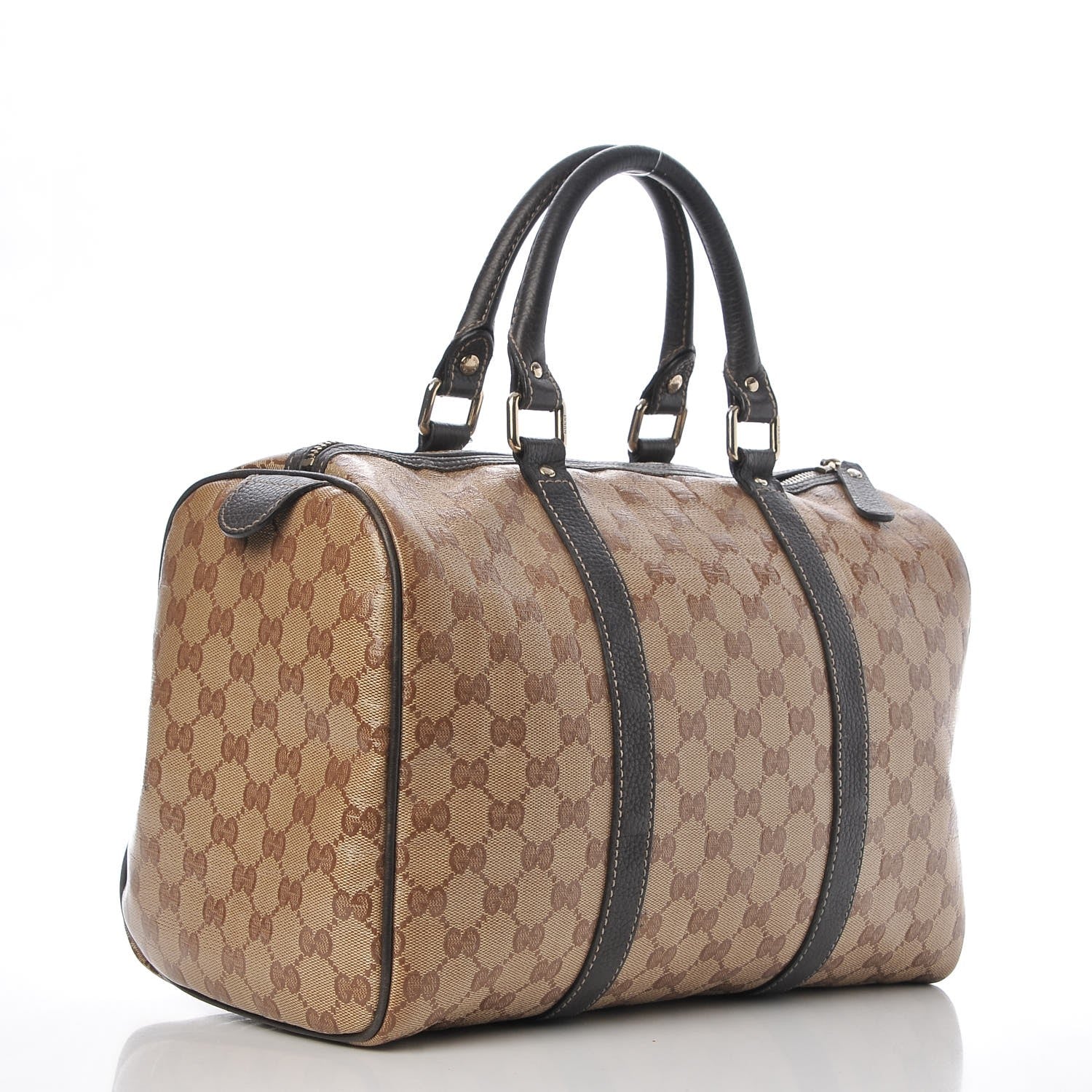 Gucci Crystal Monogram Medium Joy Boston Dark Brown 3 of 7