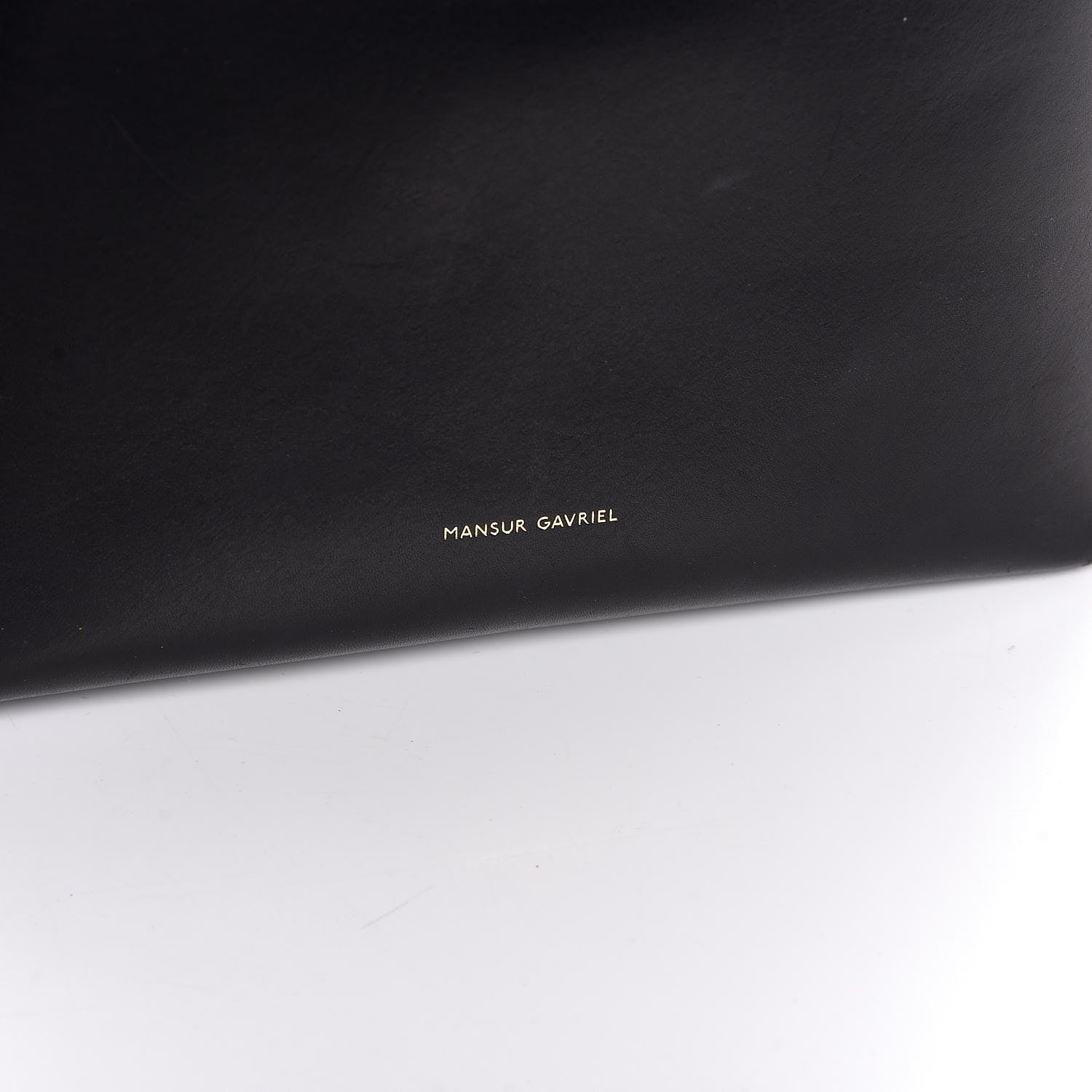 Mansur Gavriel Vegetable Tanned Calfskin Bucket Bag Black Flamma 7 of 11