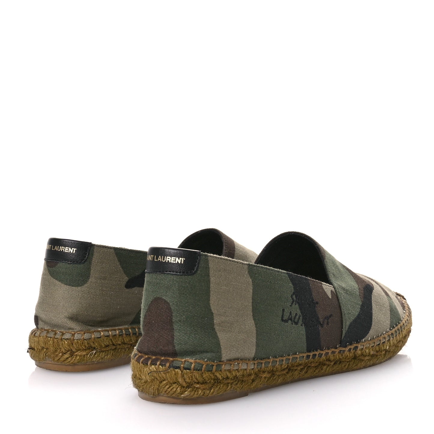 Canvas Camouflage Espadrilles 42 Kaki Black