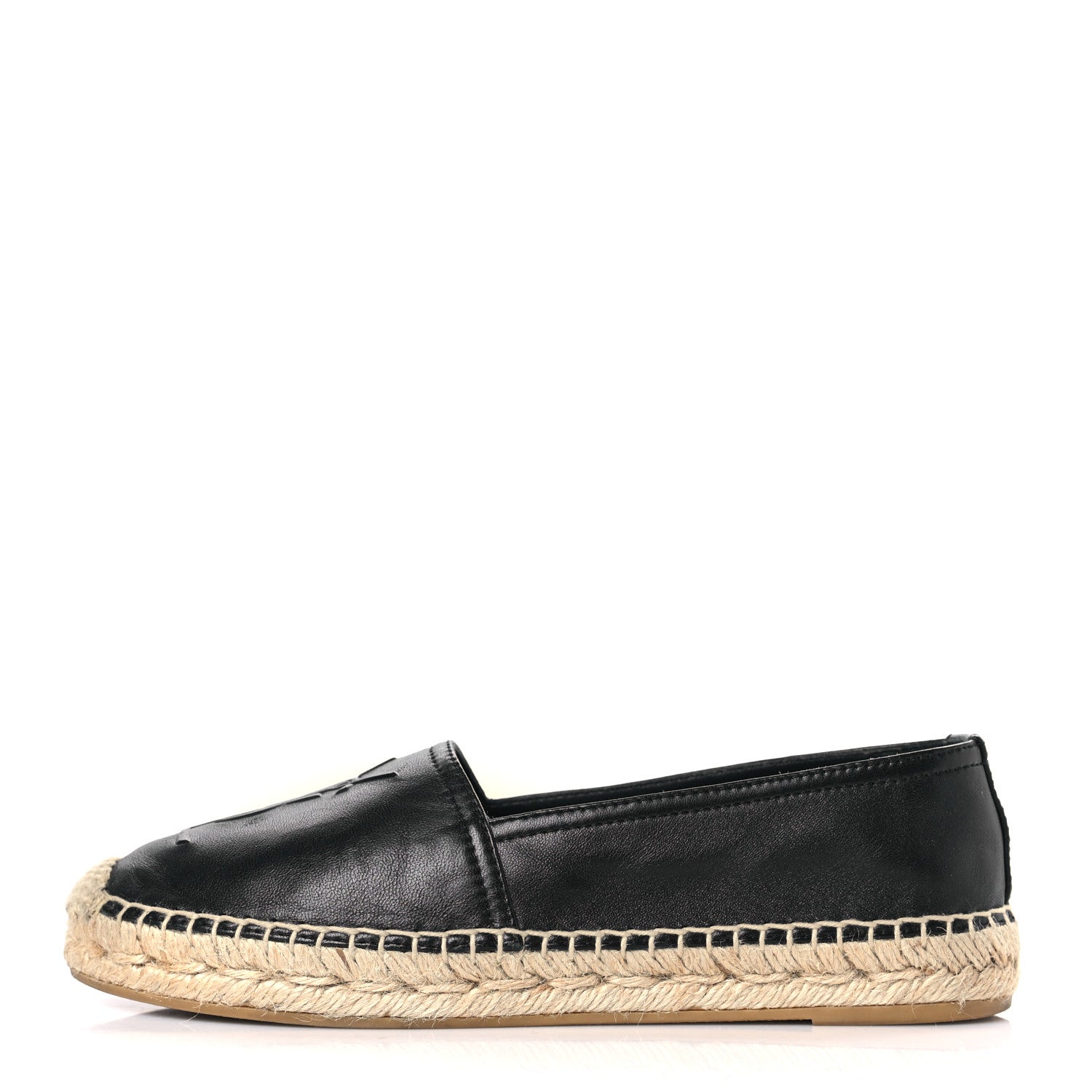 Saint Laurent Lambskin Monogram Espadrilles 35 Black 1 of 9