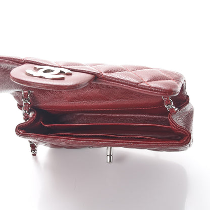 Chanel Caviar Quilted Extra Mini Flap Burgundy 6 of 8