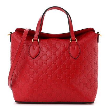 Gucci Guccissima Linea A Foldover Tote Red 1 of 11