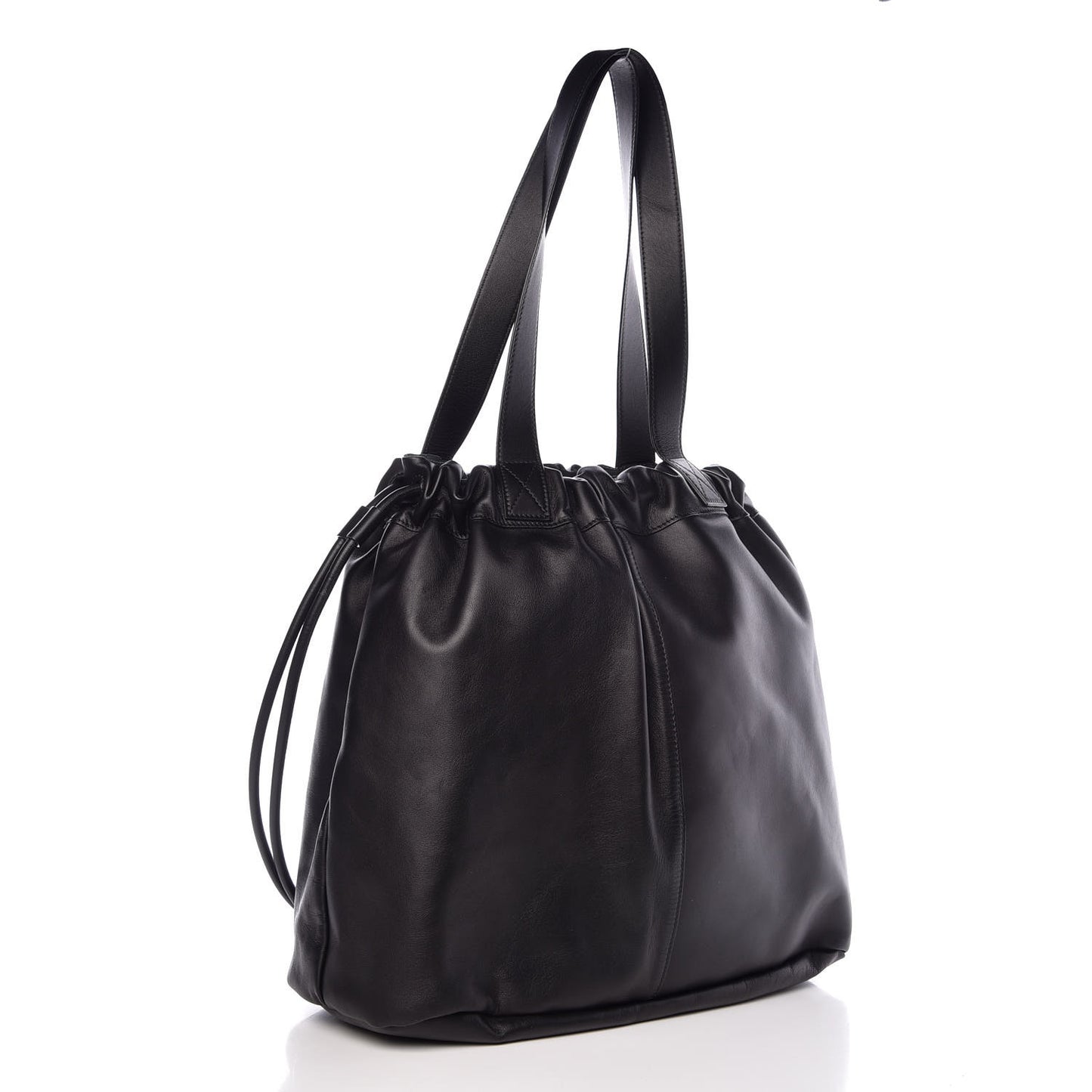 Calfskin Day Dreamer Drawstring Bag Black