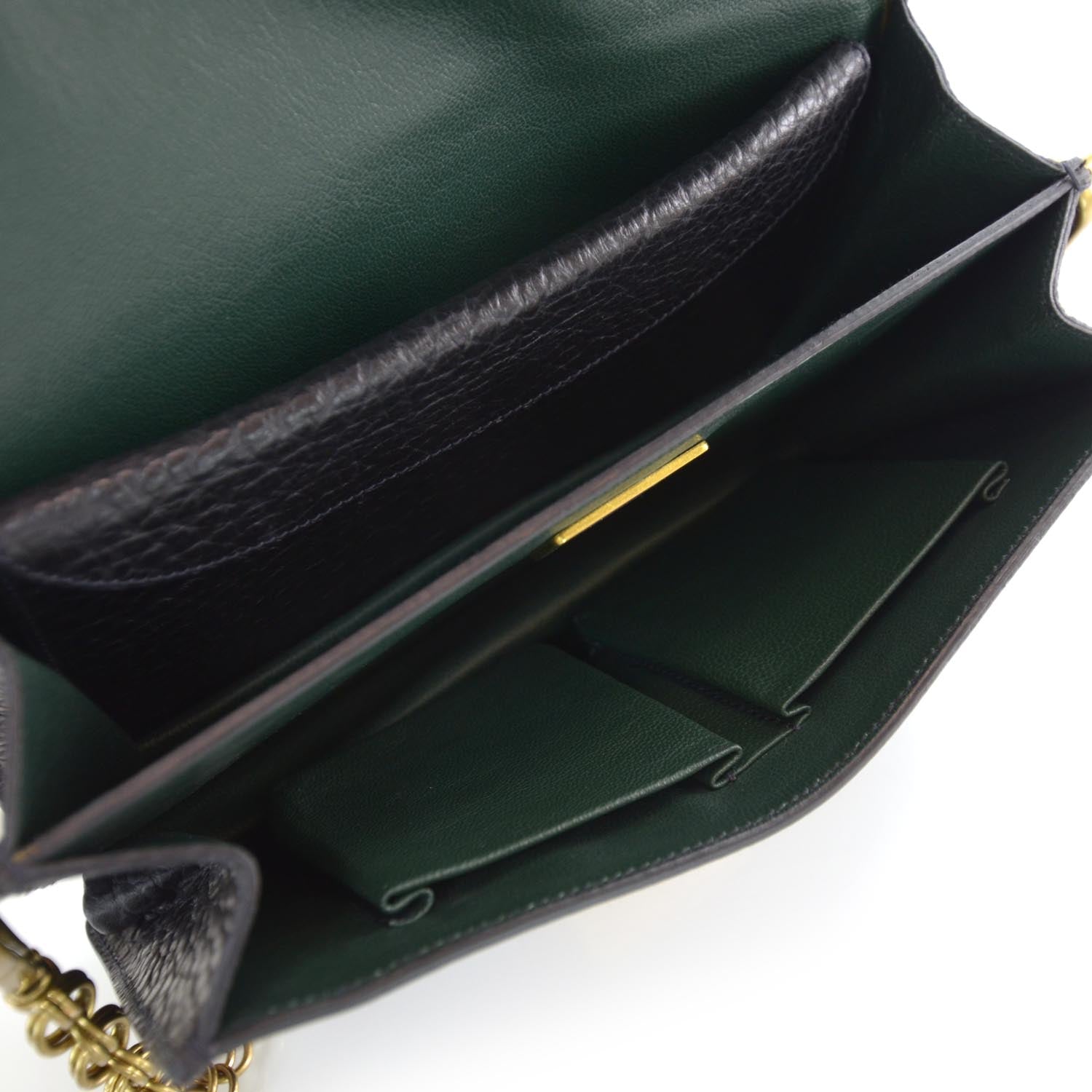 Prada Leather Berlino Sound Clutch Bag Black 6 of 16