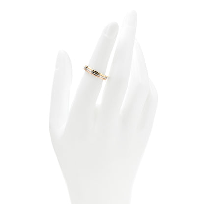 Cartier 18K Pink White Yellow Gold 3.8mm Trinity Wedding Band Ring 51 5.75 2 of 5