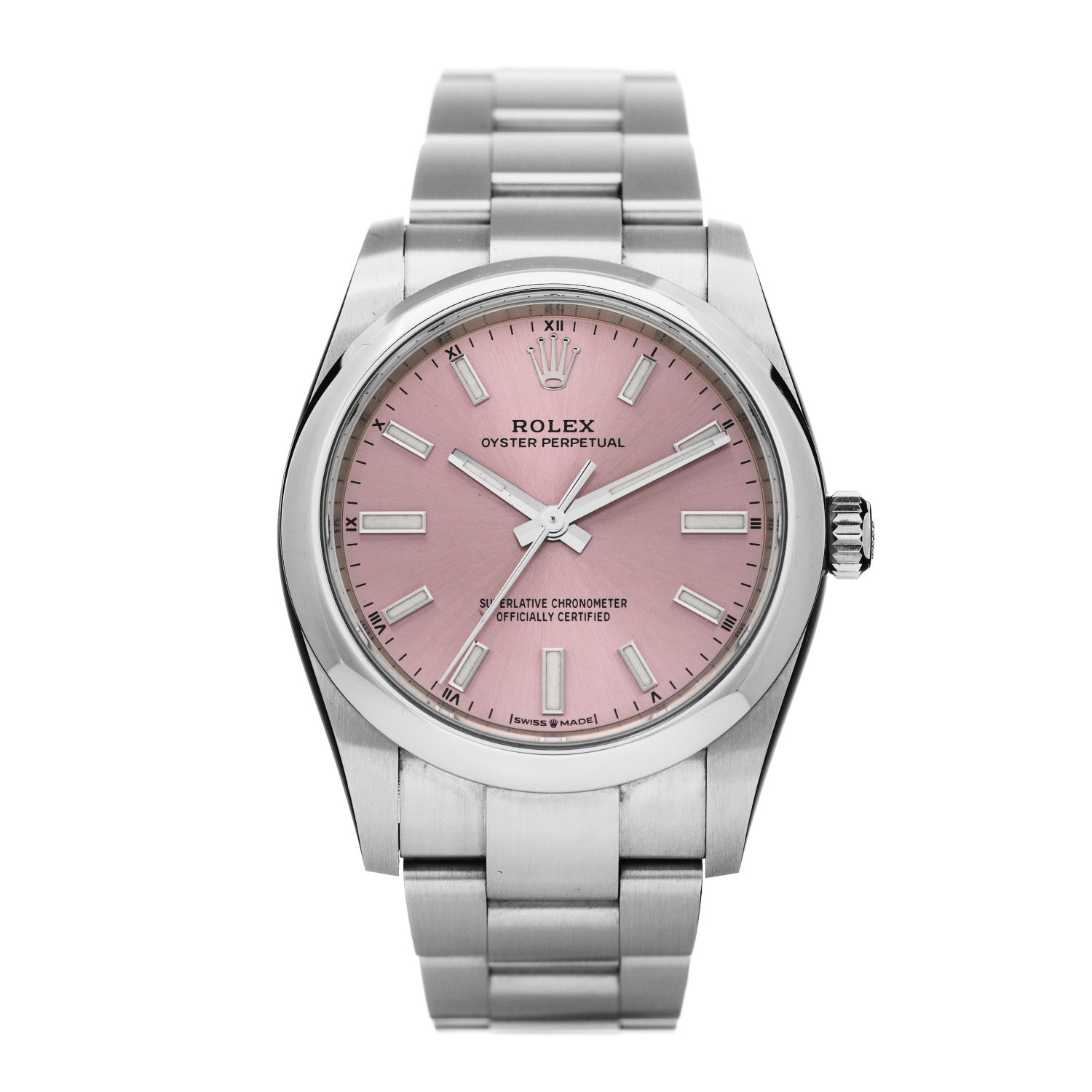 Rolex Stainless Steel 34mm Oyster Perpetual Watch Pink 124200 1 of 5