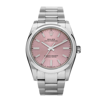 Rolex Stainless Steel 34mm Oyster Perpetual Watch Pink 124200 1 of 5