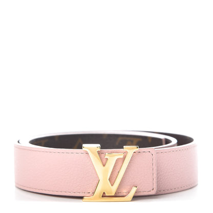 Louis Vuitton Calfskin Monogram 30mm LV Initiales Reversible Belt 85 34 Rose Ballerine 1 of 4