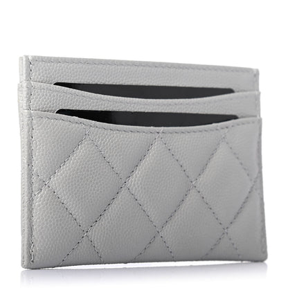 Chanel Caviar Quilted Card Holder Grey 2 of 4