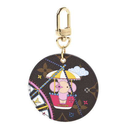 Louis Vuitton Monogram 2020 Christmas Animation Big Wheel Bag Charm Key Ring Rose Ballerine 1 of 4