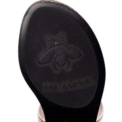 Gucci Nappa Silk Galassia GG Marmont Thong Flat Sandals 37.5 Platino 11 of 14