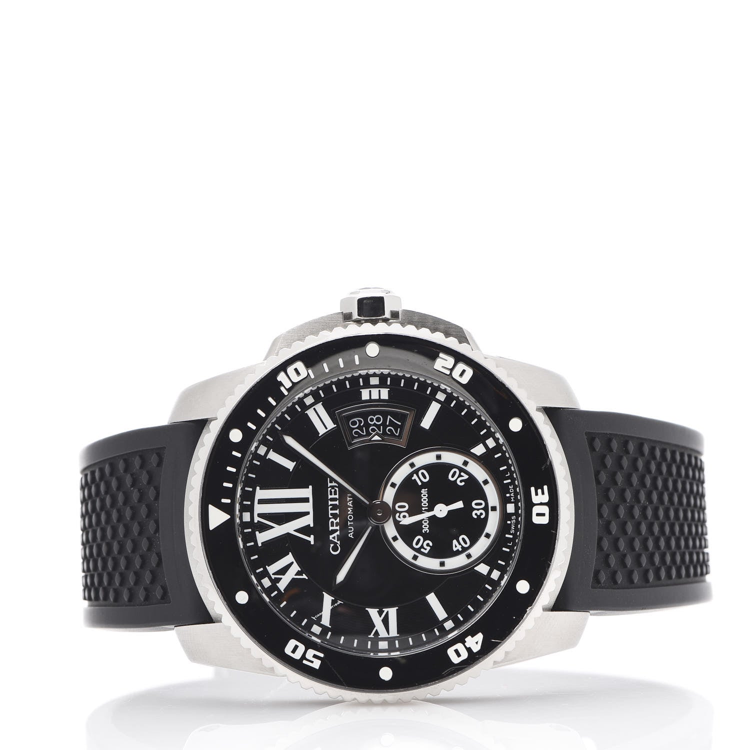 Cartier Stainless Steel Rubber 42mm Calibre de Cartier Diver Automatic Watch Black 3 of 9