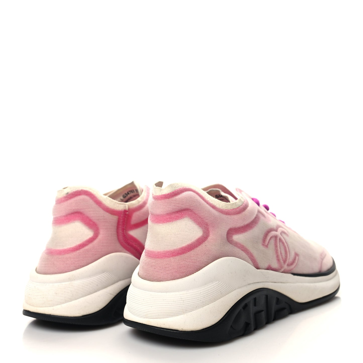 Mesh Lycra Womens CC Sneakers 37 White Pink