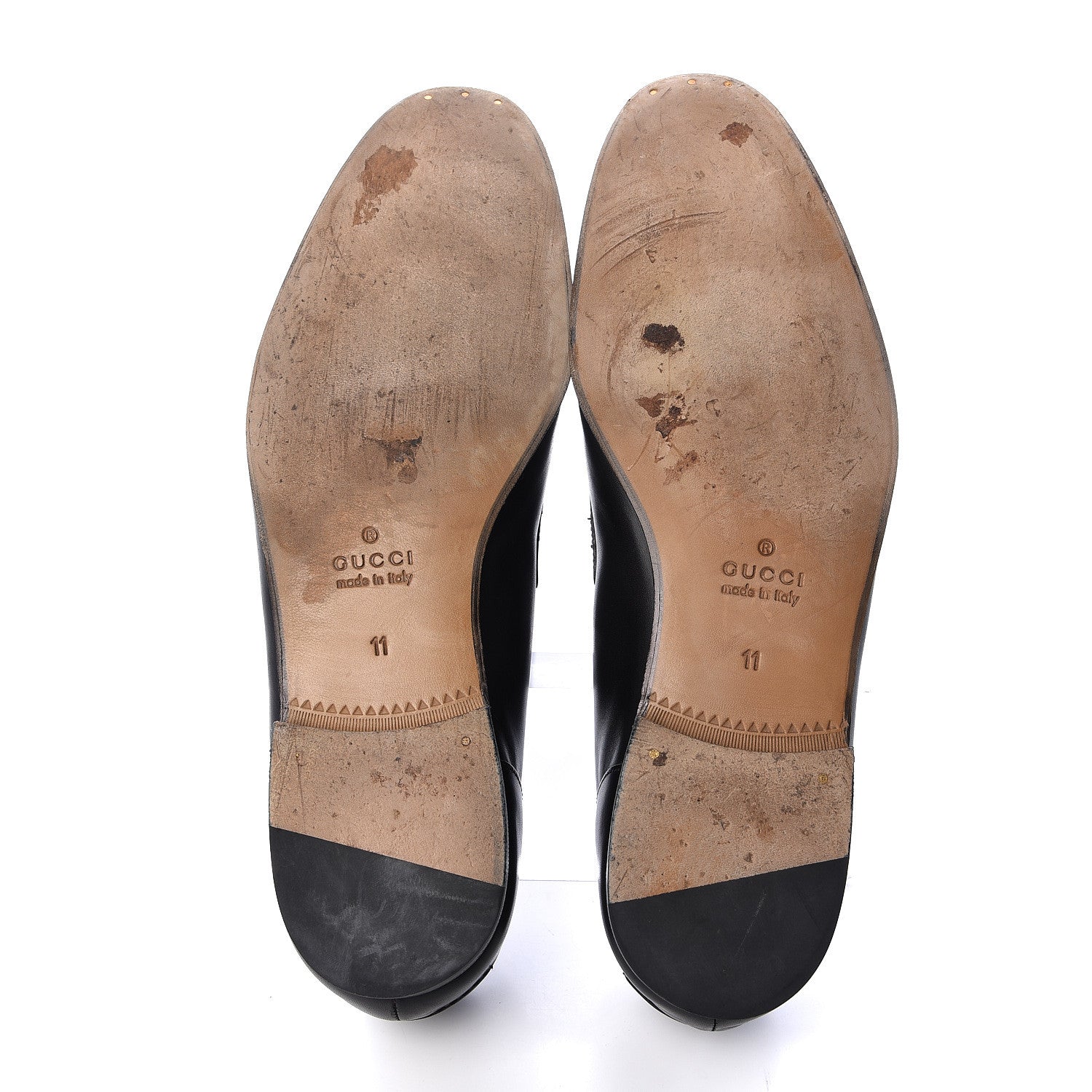 Gucci Calfskin Horsebit Mens Jordaan Loafers 11 Black 7 of 21