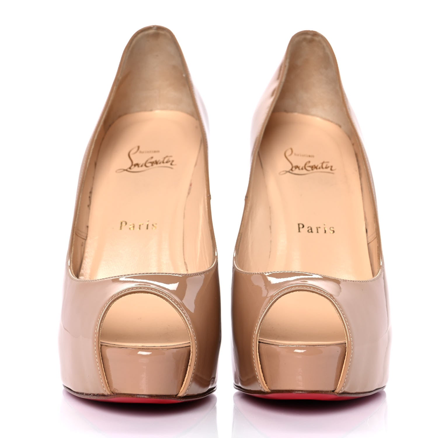 Christian Louboutin Patent New Very Prive 120 Pumps 39 Nude 2 of 7