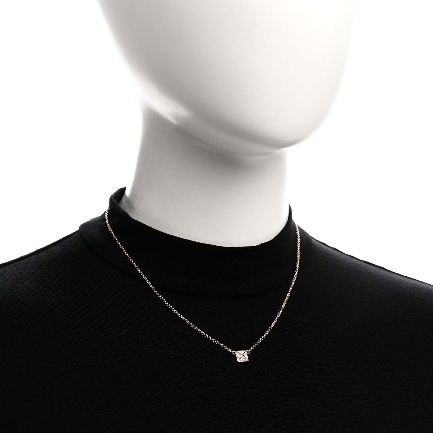 18K Rose Gold Diamond Clou d'H Pendant Necklace
