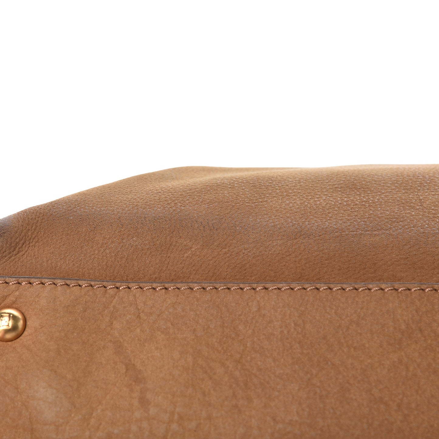 Buffalo Vitello Large Peekaboo Iconic Satchel Tobacco Verde
