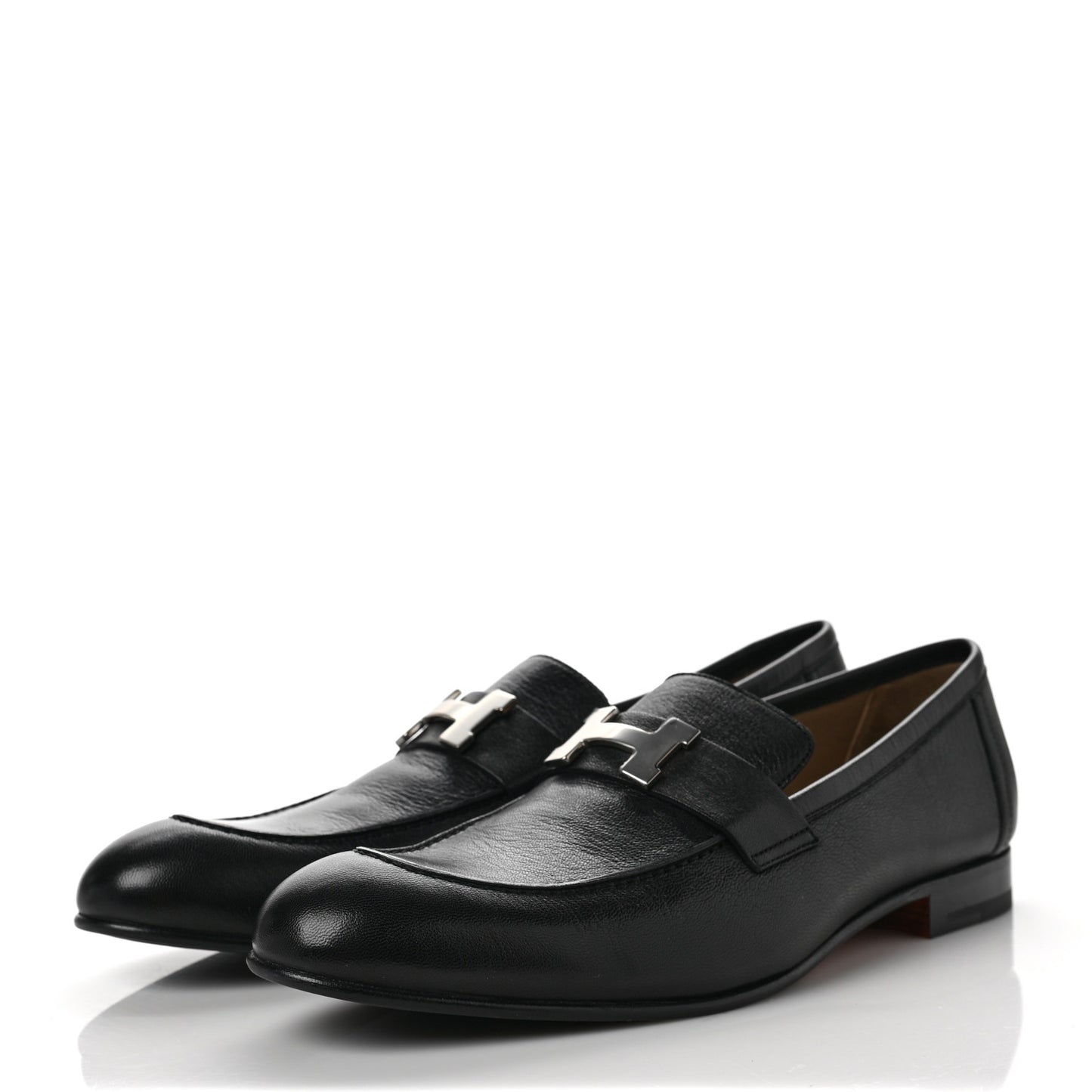 Goatskin Mens Paris Loafers 44 Black