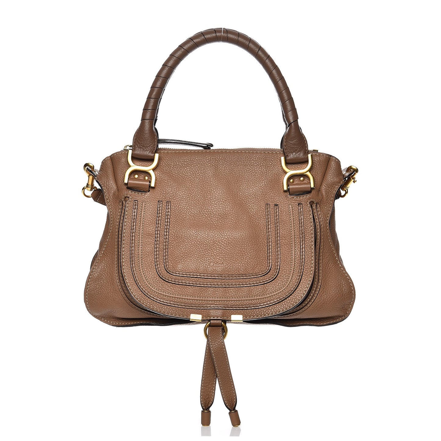 Calfskin Small Marcie Satchel Nut