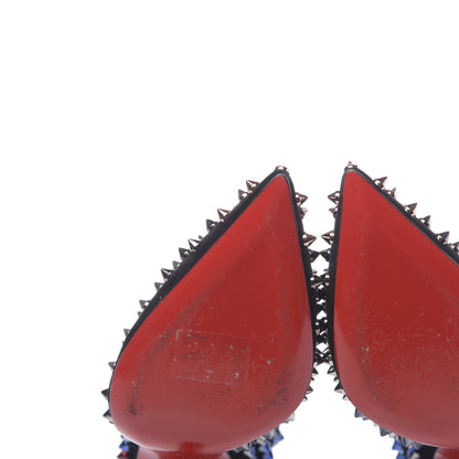Christian Louboutin Suede Follies Spikes 100 Pumps 37 Black 13 of 15